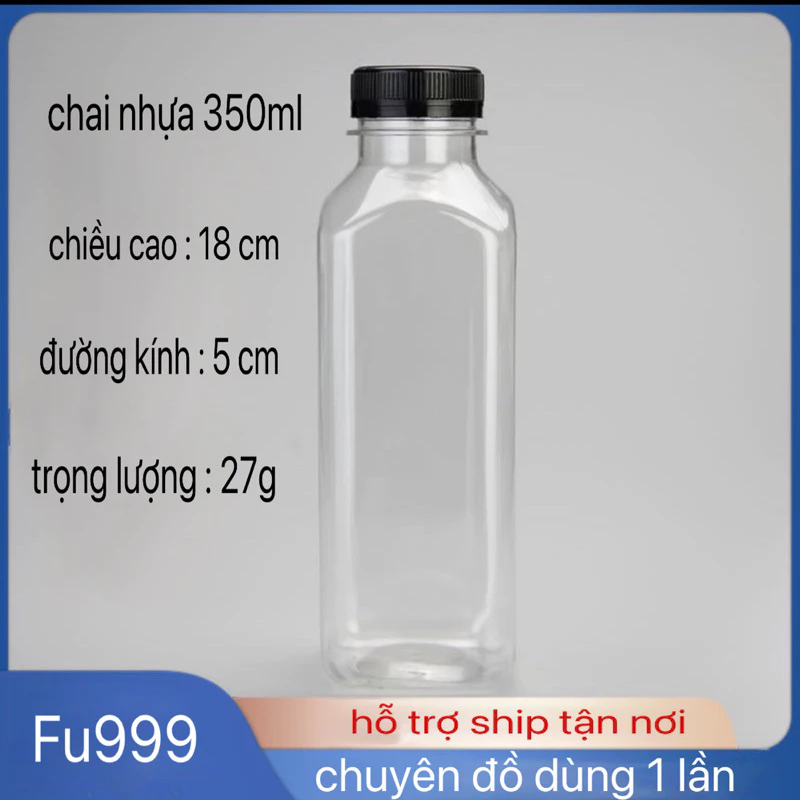 chai nhựa dùng 1 lần 350ml, lọ đựng nước dùng 1 lần 350ml