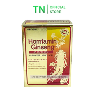 Homfamin Ginseng bổ sung vitamin bồi bổ sức khỏe, tăng cường đề kháng - Hộp 60 viên