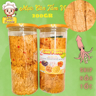 Mực Cán Nguyên Con Tẩm Gia Vị [HÌNH THẬT 100%] Lon Pet 200gr