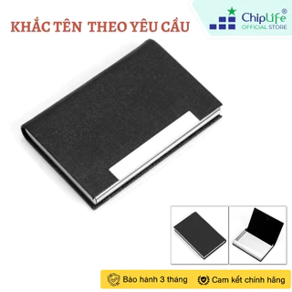 Hộp đựng danh thiếp khắc tên ChipLife NC29 chất liệu da Simili cao cấp