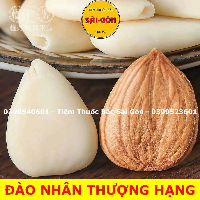 Đào Nhân 1kg (Loại thượng hạng, thơm, ngon) - Tiệm Thuốc Bắc Sài Gòn