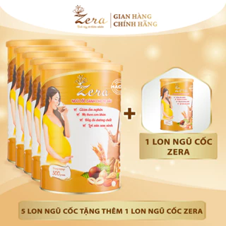 Ngũ cốc cho bà bầu Zera - combo 5 lon tặng 1 lon- thơm ngon dễ uống đầy đủ dưỡng chất