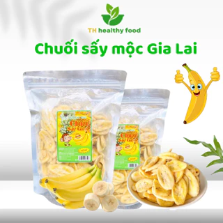 Chuối sấy mộc Gia Lai không đường ngọt tự nhiên hàng loại 1, Chuối sấy dẻo Đà Lạt an toàn thực phẩm túi 500gr