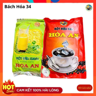 Bột đậu xanh/ bột đậu đen uống liền Hoà An 500gram (10 gói nhỏ)