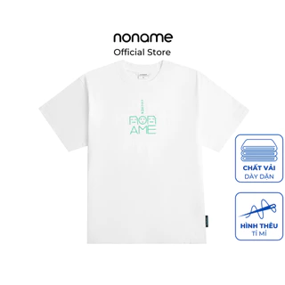 Áo Thun Unisex Oversize noname Logo Play /White_NNRAD6001D102