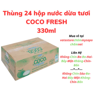 Thùng 24 hộp nước dừa tươi COCO FRESH 330ml / Lốc 6 hộp nước dừa tươi COCO FRESH 330ml