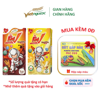 Thùng 48 Hộp Sữa Yến Mạch Vkid VIỆT NGŨ CỐC Cho Bé Thơm Ngon Nhiều Vị 110ml Bao Bì Cũ