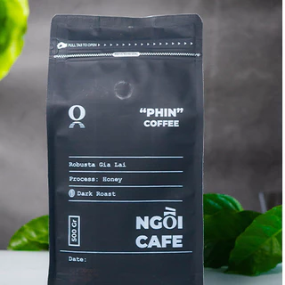 Cà phê Robusta nguyên chất 500g pha phin (bột,hạt) hậu ngọt đậm đà gu truyền thống Ngồi Cafe (túi zipper, van một chiều)