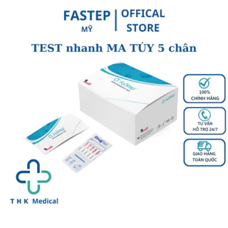 [FULL HỘP] Que test thử ma túy 5 chân Fastep – Mỹ (Hộp 25 test)