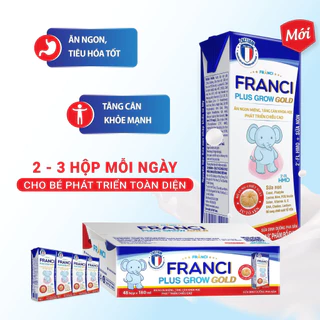 Sữa bột pha sẵn Franci Grow Plus 110ml - 180ml cho trẻ suy dinh dưỡng, thấp còi trên 1 tuổi