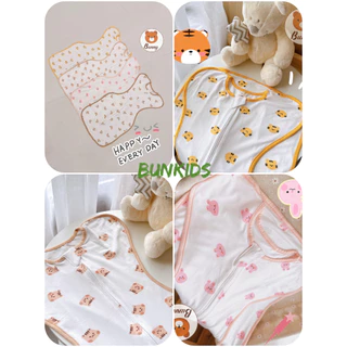 Nhộng chũn thông hơi cao cấp BUNNY, nhộng chũn vải thở cho bé sơ sinh dễ ngủ EASY