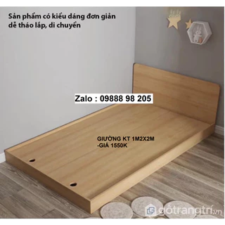 [ Hà  Nội ] Giường ngủ kt 1m2x2m thiết kế đơn giản,tiết kiệm không gian,nhỏ gọn,đễ dàng tháo lắp,di chuyển, gỗ cn MDF