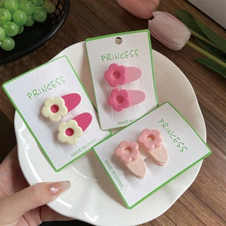 beautycoco🍊Kẹp Tóc Hình Hoa Màu Macaron Xinh Xắn Thời Trang 2024