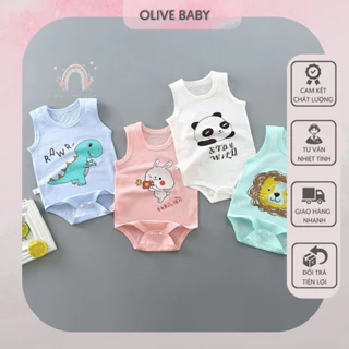 Body Cotton Cho Bé Áo Cộc Tay Chất Vải Thoáng Mát Mềm Mịn Nhiều Hình Dễ Thương Đa Dạng Màu Sắc