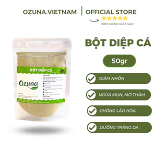 Bột diếp cá đắp mặt nguyên chất sấy lạnh hữu cơ Ozuna Việt Nam  thiên nhiên 50gr chăm sóc da mặt