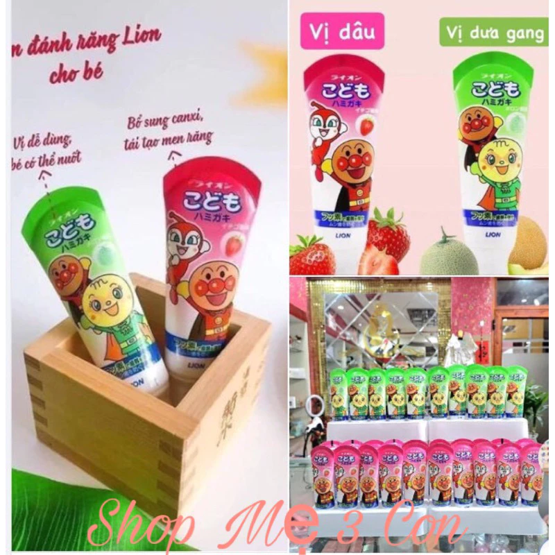 Kem đánh răng Lion của Nhật (nuốt được)