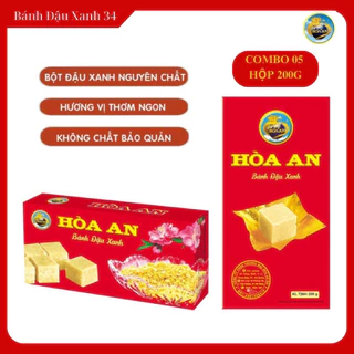 Combo 05 Hộp Bánh Đậu Xanh Hoà An 200Gram