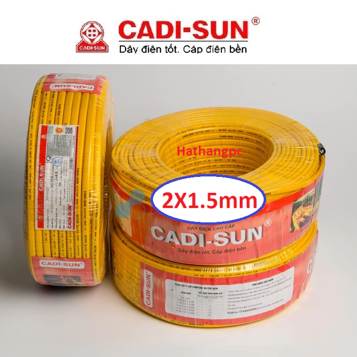 Dây Điện Đôi 2x1.5mm CADISUN (giá/1mét) - Đặt Số Lượng Là Số Mét