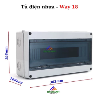 Tủ điện nhựa Way-18 (lắp nổi chống nước)