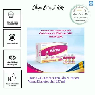 sữa varna Chai 237  (dành cho người tiểu đường) thùng 24 Chai [HSD T5-2025]