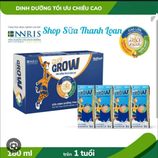 [HSD T1-2025] [Mẫu Mới] COMBO 2 Thùng 96 Hộp Sữa Bột Pha Sẵn NUVI GROW 180ml.