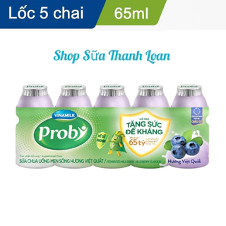 SỮA CHUA UỐNG PROBI VIỆT QUẤT - LỐC 5 CHAI 65ML