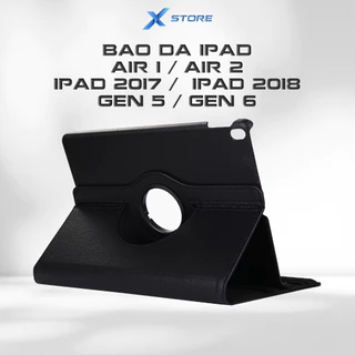 Bao da ốp lưng Ipad Air 1 / ipad Air 2 / Ipad 2017 /  ipad 2018 / gen 5 / gen 6 / xoay 360 độ 9.7in