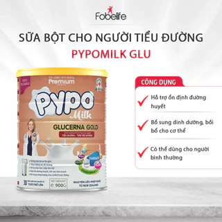 Sữa Bột Tiểu Đường PYPO GLU Fobe Hỗ Trợ Đường Huyết Ở Người Lớn Hộp 900g