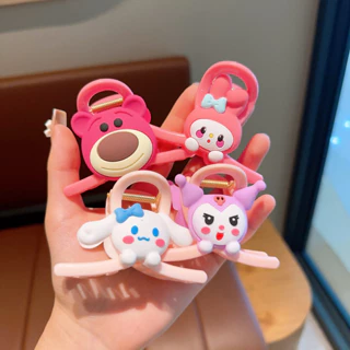 Set 4 Kẹp Tóc Nơ Hoạt Hình Gấu Dâu Lotso Cho Bé Charm Lớn Vui Nhộn Dễ Thương Chủ Đề Xu Hướng Hot Mới