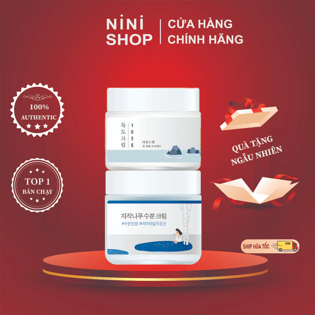 Kem Dưỡng Cấp Ẩm, Làm Dịu Da Round Lab 1025 Dokdo, Birch Juice Moisturizing Cream - ninishop