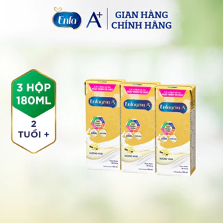 [MKB Gift] Lốc 3 Hộp Sữa Nước Enfagrow A+ UHT Vani 180ml/Hộp