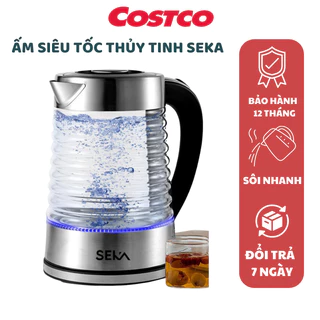 Ấm siêu tốc thủy tinh 2,2L Seka và ấm siêu tốc 1,7L Seka, ấm tự ngắt khi sôi, bảo hành 12 tháng