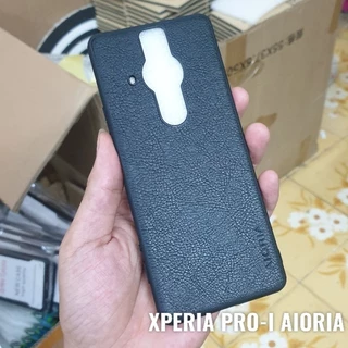 [Sony Xperia Pro I/ Pro 1] Ốp lưng chống sốc, chống va đập lưng da cao cấp AIORIA