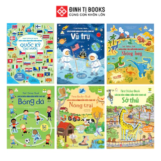 Sách - First sticker book - Dán hình đầu đời cho bé từ 3 - 8 tuổi với hơn 200 miếng dán ngộ nghĩnh - Đinh Tị Books