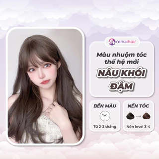 Thuốc nhuộm tóc Màu Nâu Khói Đậm Thế Hệ Mới - Không Cẩn Tẩy Tóc - Minzihair, Minzihair HCM