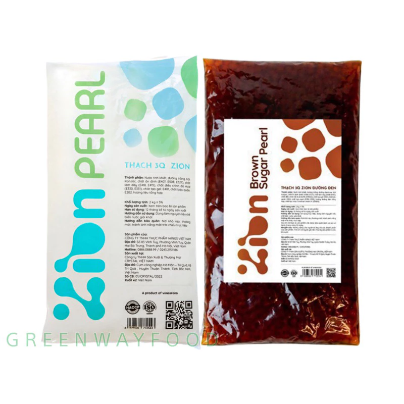 Trân châu trắng/ đen 3Q Zion (Wings Việt Nam) gói 2kg