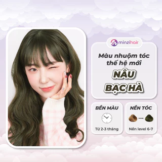 Thuốc nhuộm tóc Màu Nâu Bạc Hà Thế Hệ Mới - Cần Nâng Tone Tóc - Minzihair, Minzihair HCM