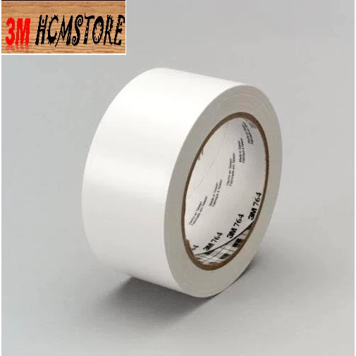 3M 764 MÀU TRẮNG khổ 50mm dài 33met - BĂNG KEO DÁN NỀN Vinyl CẢNH BÁO keo cao su bám dính tốt khó trầy khó rách