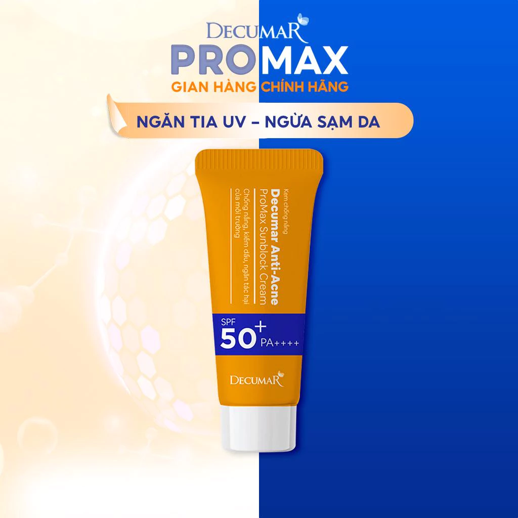 Kem Chống Nắng Ngừa Sạm Nám Decumar ProMax Sunblock Cream SPF50+ 7g