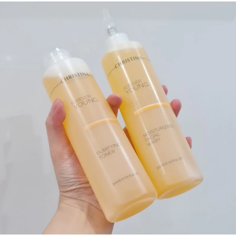 Toner/Sữa Rửa Mặt Christina Purifying Forever Young 300ml