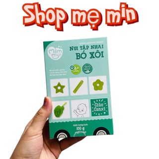 ( Hộp 5 gói) Nui bó xôi mini Mămmy cho bé ăn dặm từ 6 tháng, Nui hữu cơ cho bé chiết xuất rau bó xôi Shop Mẹ Min