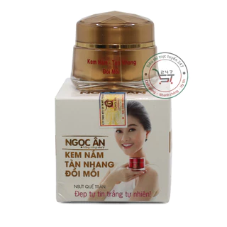 Kem Nám Tàn nhang Trắng da mờ Đồi mồi ngọc trai collagen Ngọc Ân 12g (trắng-nâu)