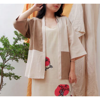 Tổng hợp Áo khoác kimono chất liệu linen tưng