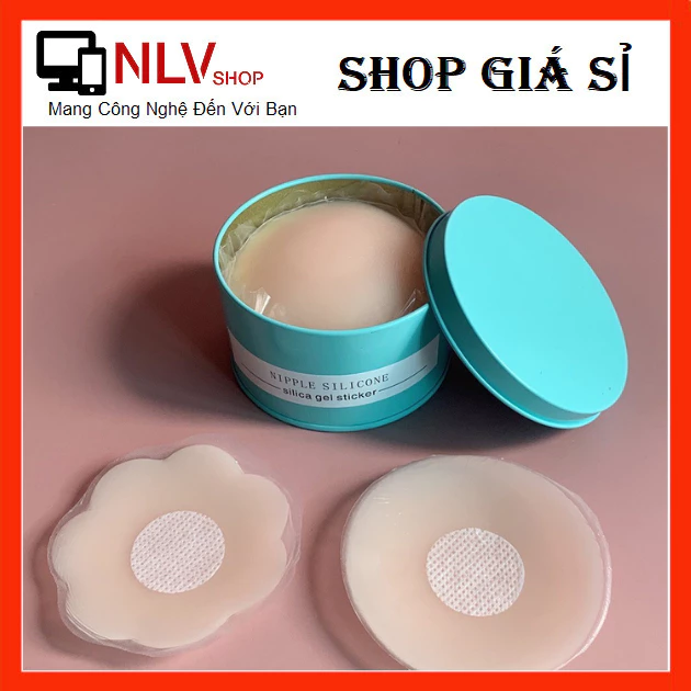 Hộp Miếng Dán Ngực (C127)Silicon 5 Đôi Tiện Lợi, Chất Liệu Cao Cấp Mềm Mại Giống Da Thật Không Lộ, Miếng Dán Nhũ Hoa
