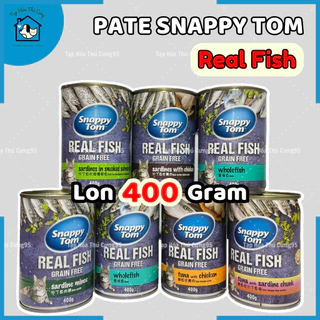 Pate lon Snappy Tom Real Fish cho mèo 400gr đủ vị