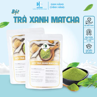 Bột trà xanh matcha nguyên chất hucha gói 500g, nguyên liệu Hucha