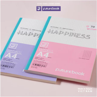 Vở May Gáy Caro A4 HAPPINESS 70gsm 200 Trang (Cả Bìa)