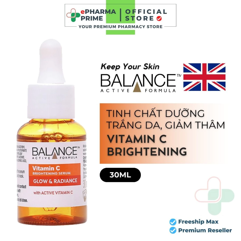 Serum Sáng Da Balance VITAMIN C Brightening Dưỡng Sáng, Giảm Thâm, Làm Đều Màu Da 30ml