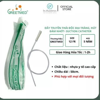 [COMBO 5] Dây Truyền nhựa thải độc cà phê đại tràng Greetmed®, Ống truyền Coffee Enema, dây hút nhớt Suction catheter 12