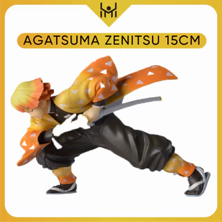 Mô hình figure Demon Slayer Agatsuma Zenitsu Cao 15cm No Box - Kimetsu No Yaiba - No Box